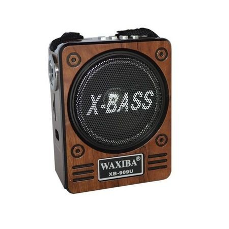 Radio portabil retro, USB, TF/SD, FM, MP3, lanterna, Jack 3.5 mm, antena, acumulator incorporat, RESIGILAT - imagine 5